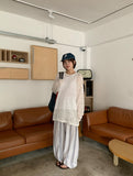 Hoch Summer Stripe Wrap Skirt Pants