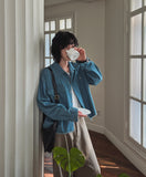 Leroy cutting denim shirt