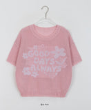 Sane Flower Summer Crop Short Sleeve Knit