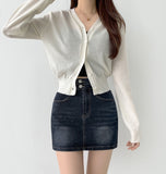 Soft V-Neck Basic Cardigan