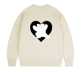 [UNISEX]Bear Heart Back Printing Sweatshirt