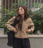 Fairy color matching work jacket