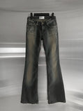 Sand Tin Washed Raw Bootcut Denim