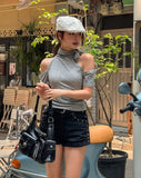 Jeanne Scarf Off Shoulder Tee