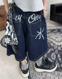 Foen Stitch Bermuda Denim Pants