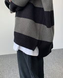 Deepa stripe hood knit