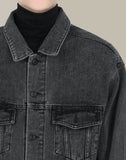 Oversize denim jacket Gray