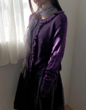 Omic Side Frill Knit Cardigan