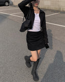 Dias Crop Collar Zip Up Jacket