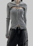 Hoollet Two-Tone Bolero Knitwear