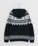 [unisex] Ginhyu Nordic Duffle Hood Knit Cardigan