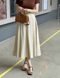 Kelly Flare Banding Long Skirt (Belt Set)