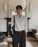 Soban epaulet crop long sleeve shirt