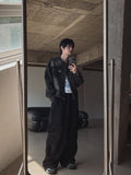 Cube diagonal cargo cotton pants