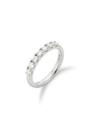 Essence Silver (W) Lab Diamond Half Pave Ring 0.1CT