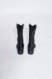linen combi western boots