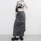 Seleun String Shirring Long Skirt