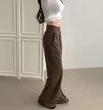 Bootcut ver. Fold Mesh Fabric Banding Bootcut Pants