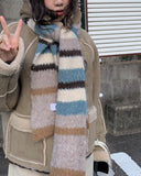 Tiki Color Matching Wool Muffler