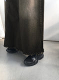 Yat Cat Sand Washing Damage Maxi Denim Long Skirt