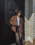 Belly loose fit suede jacket
