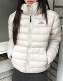 Turnle String Hooded Nylon Lightweight Short Padding Jumper