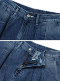 Tie Dye Bermuda Two-Tuck Shorts Denim