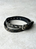 Leopard eyelet belt