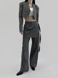 Pick D-Ring Wrap Skirt Pants