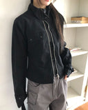 Quna Cotton Strap Two-Way Cotton Jacket