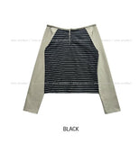 Marty Stripe Raglan Button Long Sleeve