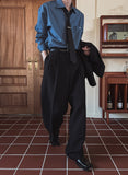 Leberry wide two tuck slacks