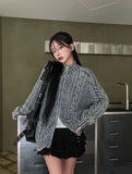 From Two Way Washing Vintage Knit Zip-up