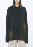 Faded washed vintage crack long sleeve