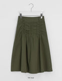 Dekin Shirring Banding Midi Skirt