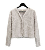 Moru Boucle Two-Way Fur Cardigan