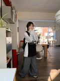 [unisex] Heroki banding string stripe color matching carpender denim pants