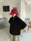 [unisex] Linve two-way high neck knit zip-up cardigan