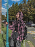 Lenni Check Over Hooded Shirt