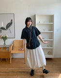 Lyndon Dot Banding Balloon Long Skirt