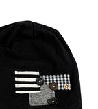 Mix Patch Button Beanie