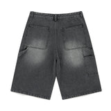 STUD DOUBLE KNEE DENIM SHORT
