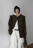 (WOOL) FRINGE POCKET TWEED JACKET