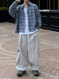 Crop Linen Check Shirt