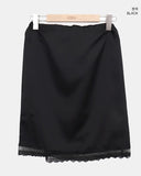 Maje Lace Silky Midi Skirt