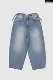 Dario string wide denim pants