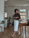 Noster wide Bermuda pants