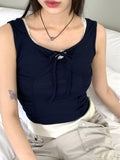Meritz Ribbon String Hole Shirring Sleeveless