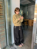 [Unisex] Kamna Carpenter Check Cotton Banding Wide Pants