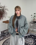FL crop shirring flight jumper